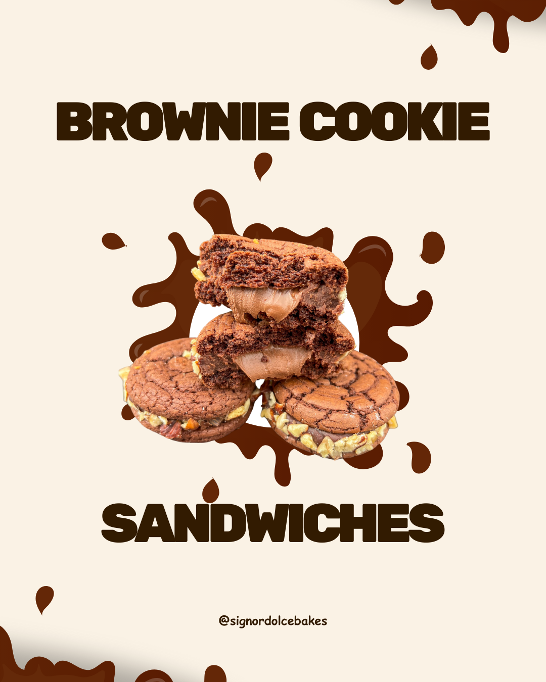 Brownie Cookie Sandwiches